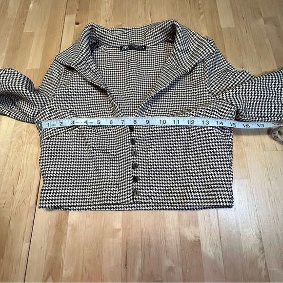 Zara Houndstooth Cropped Blazer - Picture 8 of 8
